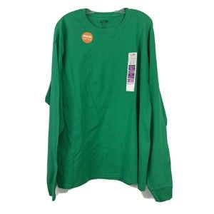 Champion Active Performance Top T-Shirt Long Sleeve Crewneck 100% Cotton XL